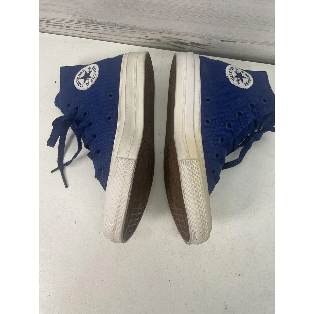 Converse Chuck Taylor Hi Shoes Womens Size 5.5 Blue Canvas High Top Sneakers